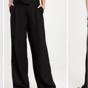 Shop Bop- Lioness La Quinta style linen trousers in black - size xs